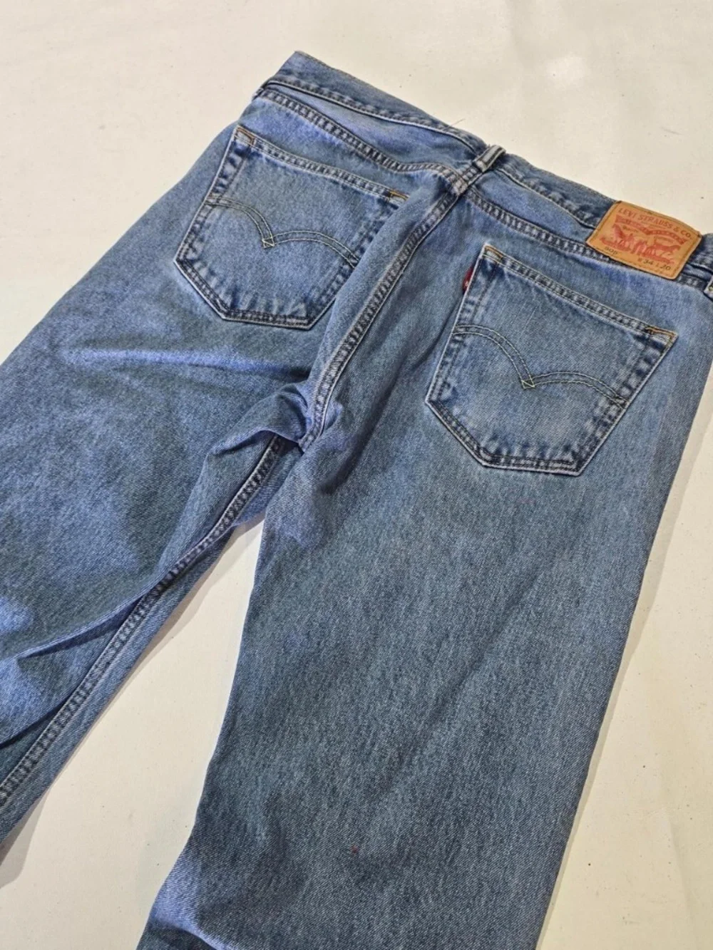 Levi's 505 Regular Fit Jeans Men's 34x30 Blue Straight Leg Medium Wash